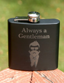 Whiskey Flask Bearded Gentleman